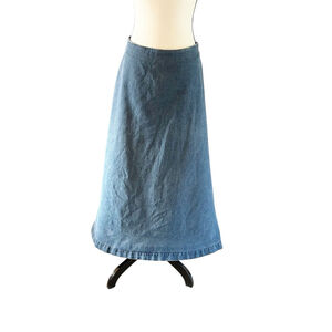 Vintage Y2K Gap Denim Stretch Maxi Skirt Size 10 Early 2000’s